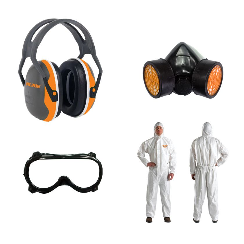 Kit echipament de lucru atomizor{casca, salopeta, ochelari, masca}