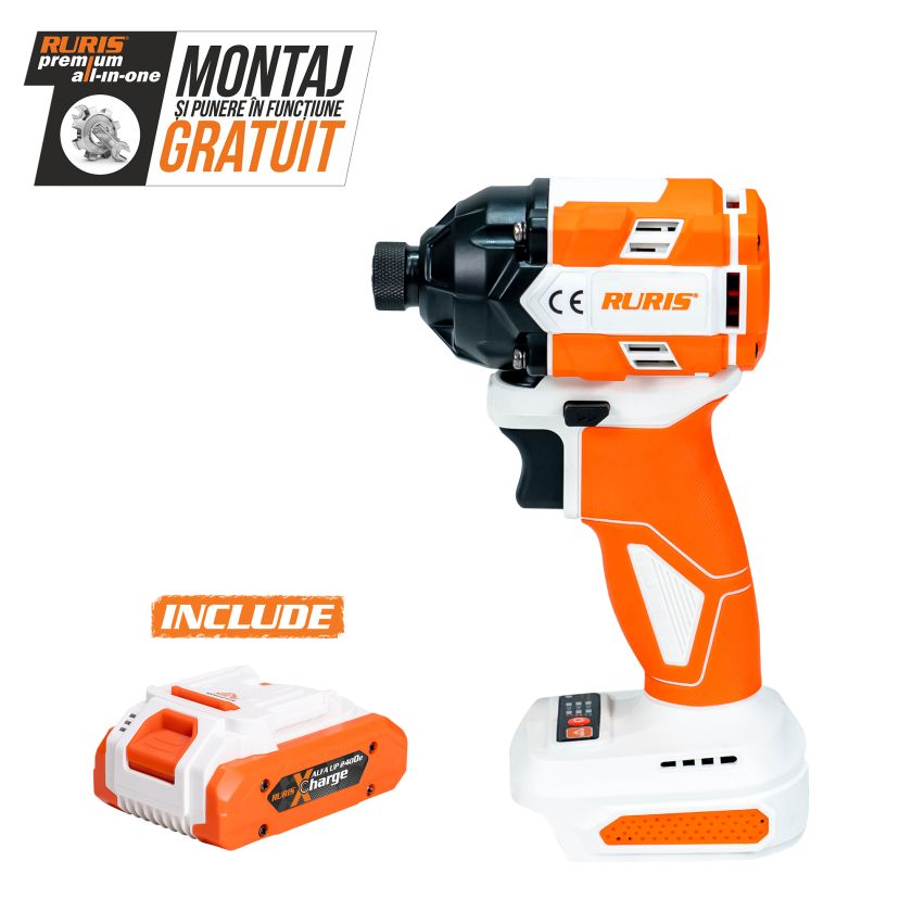 Masina de insurubat cu impact pe acumulator RURIS RMX 2300 POWER ALFA UP {contine acumulator 2400e x-charge}