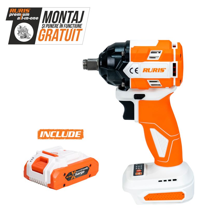 Masina de insurubat cu impact pe acumulator RURIS RMX 3500 POWER ALFA UP   {contine acumulator 2400e x-charge}