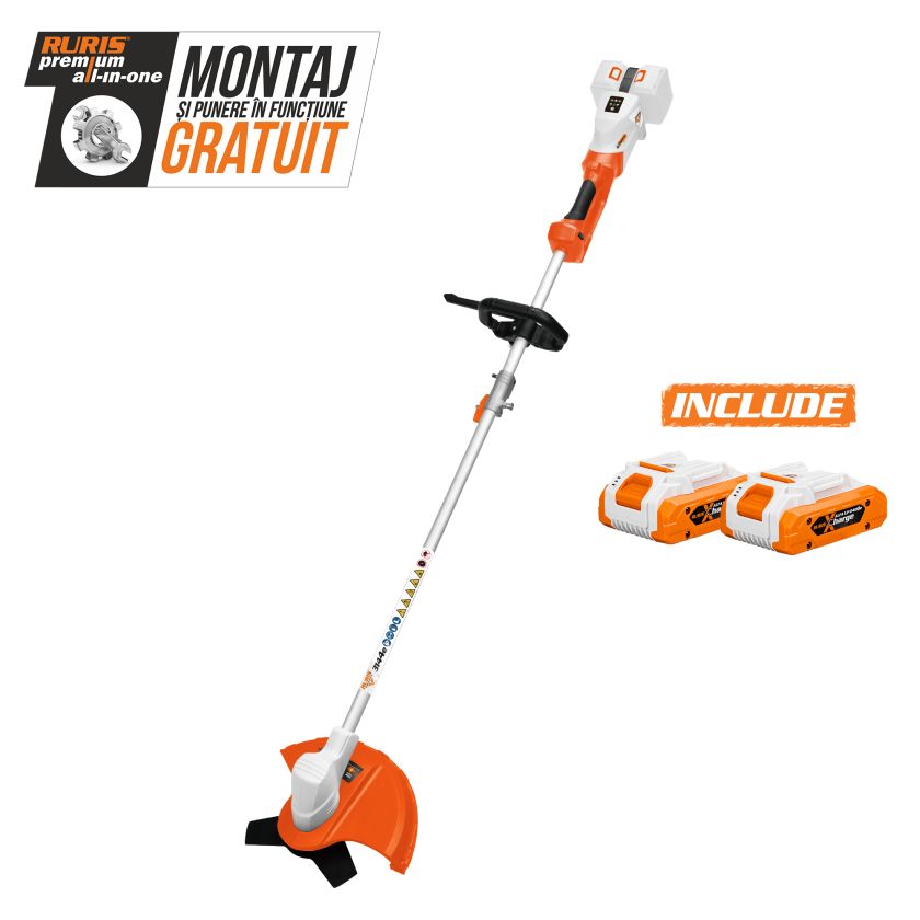 Motocoasa pe Acumulator RURIS 3144e {contine 2 acumulatori 2400e x-charge}
