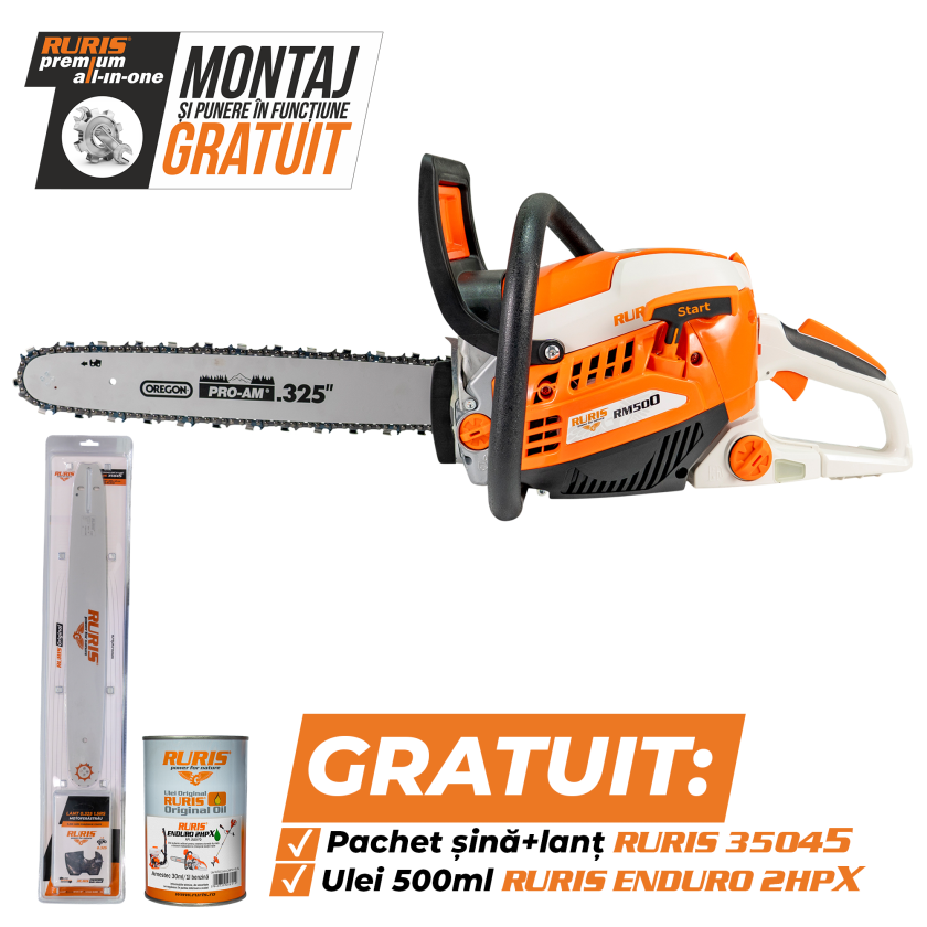 Promo Motoferastrau RURIS RM 500  3.3  CP 