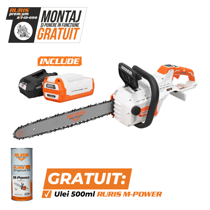 Promo Electroferastrau pe acumulator RURIS VoltX 4564e {contine  acumulator ruris alfa up 6400e+ incarcator 64e}
