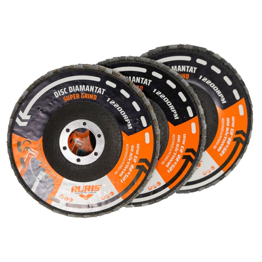 Set Disc Diamantat pentru Slefuire RURIS Super Grind 125x22.23