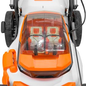 Masina de tuns gazon pe acumulator RURIS RXI4744e, 2x20V, autopropulsie, latime de taiere 470mm, fara acumulatori si incarcator in setul de livrare