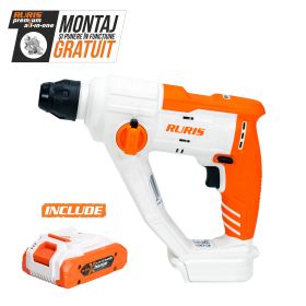 Ciocan rotopercutor pe acumulator RURIS RMX 1210 POWER ALFA UP {contine acumulator 2400e x-charge}