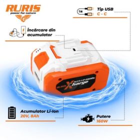 Acumulator RURIS Alfa UP 2800e X - Charge 20 V